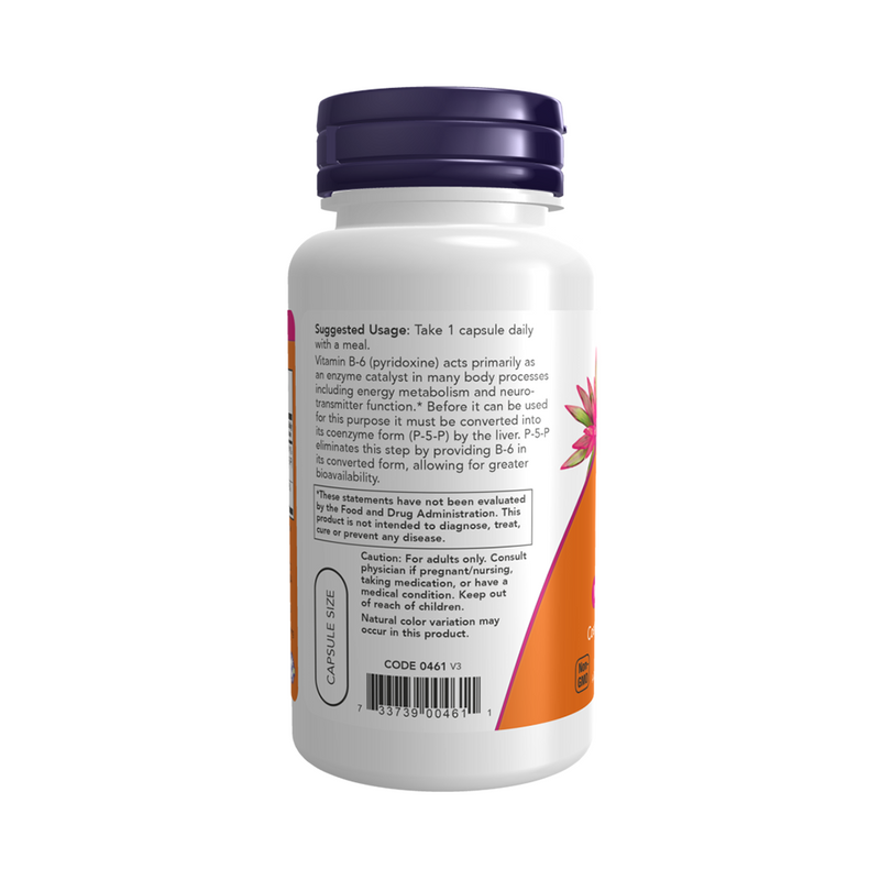 Now Foods Vitamin B6 (P-5-P) coenzymatic form 50 mg / 90 vegetarian capsules