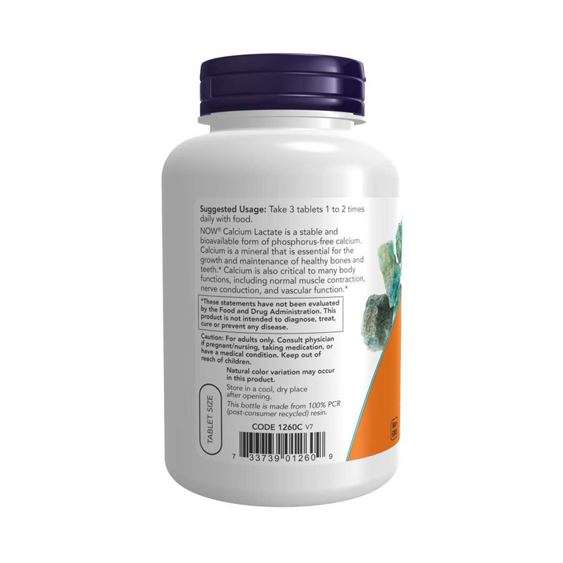 Now Foods Calcium Lactate - Calcium lactate 250 tablets