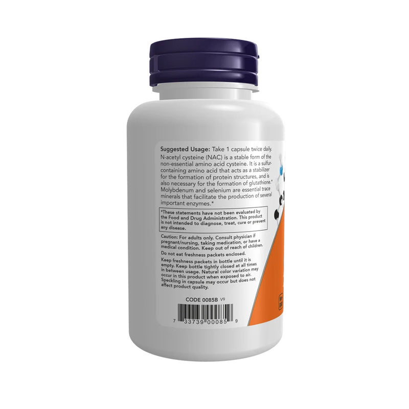 NOW Foods NAC with Selenium & Molybdenum, 600mg  - 100 vcaps