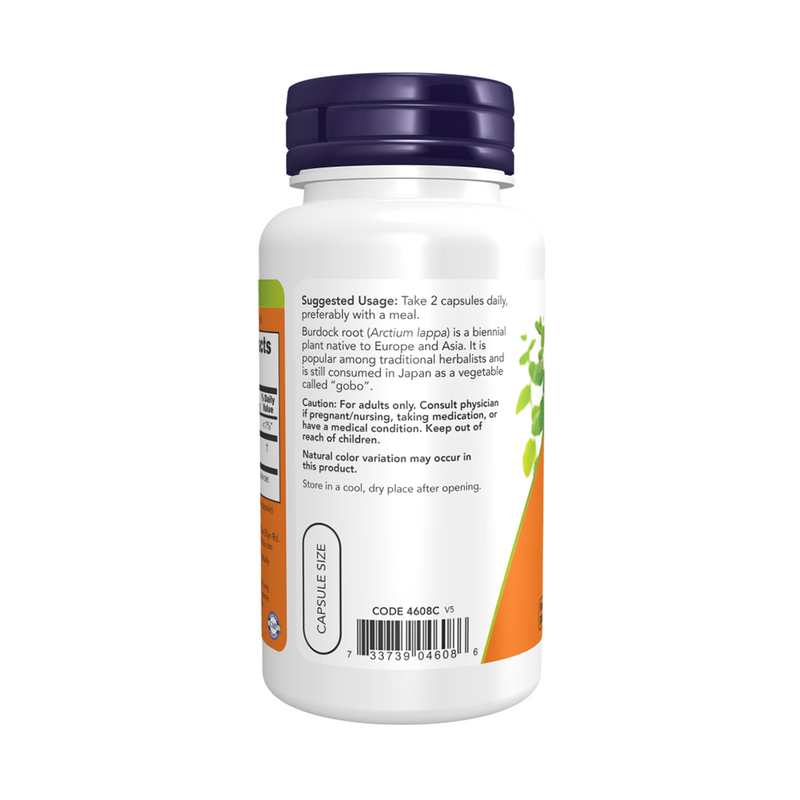 Now Foods Burdock Root - BURDOCK ROOT 100 vege capsules