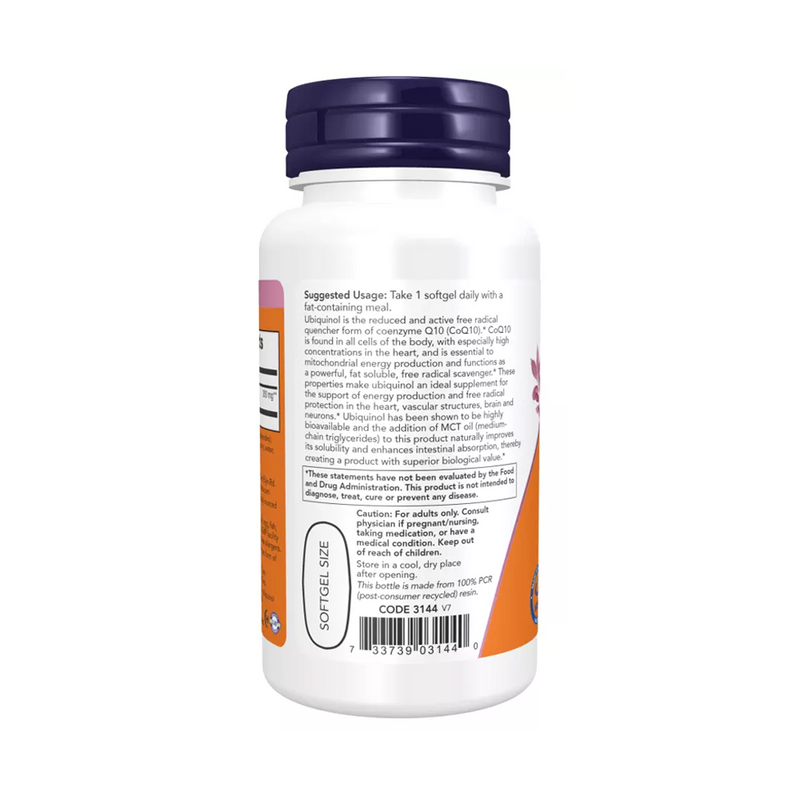Now Foods UBIQUINOL EXTRA STRENGHT - KANEKA 200 mg / 60 capsules
