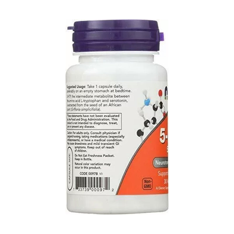 NOW Foods 5-HTP - 50mg  - 30 vcaps