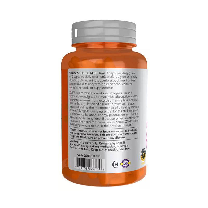 Now Foods ZMA® – 90 gel capsules a combination of zinc, magnesium and vitamin B-6