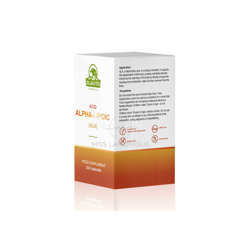 SLAVITO ALPHA LIPOIC ACID (ALA) 240 capsules - recommended by Dr H. Czerniak