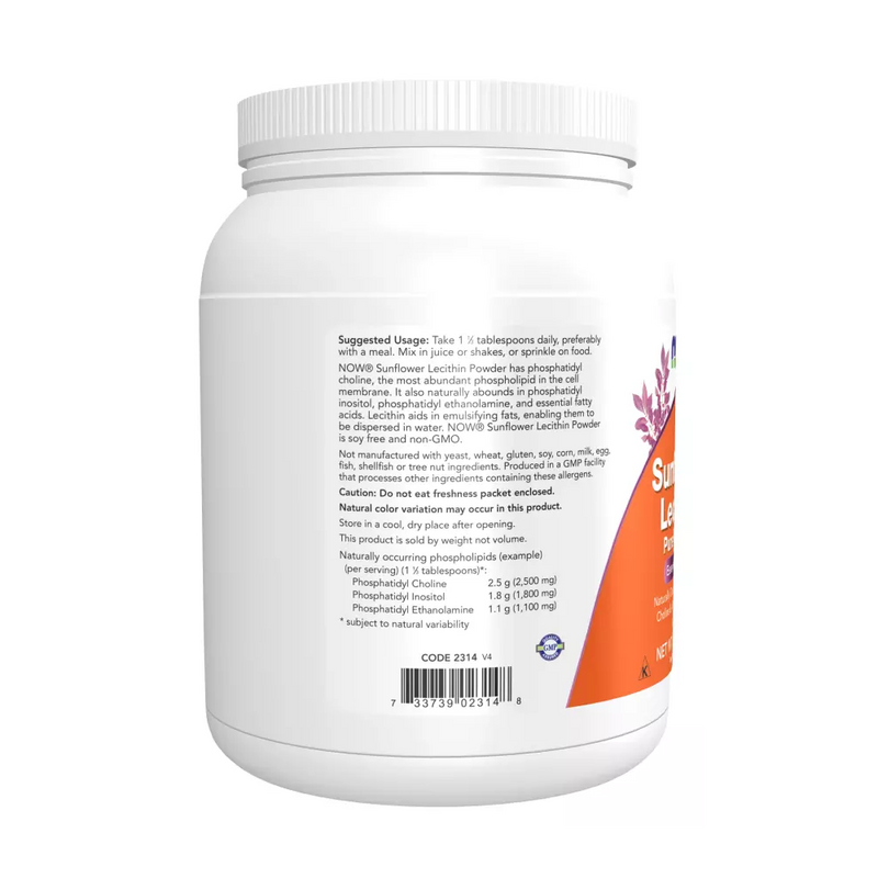 Now Foods Sunflower Lecithin (Sunflower Lecithin) - 454 g