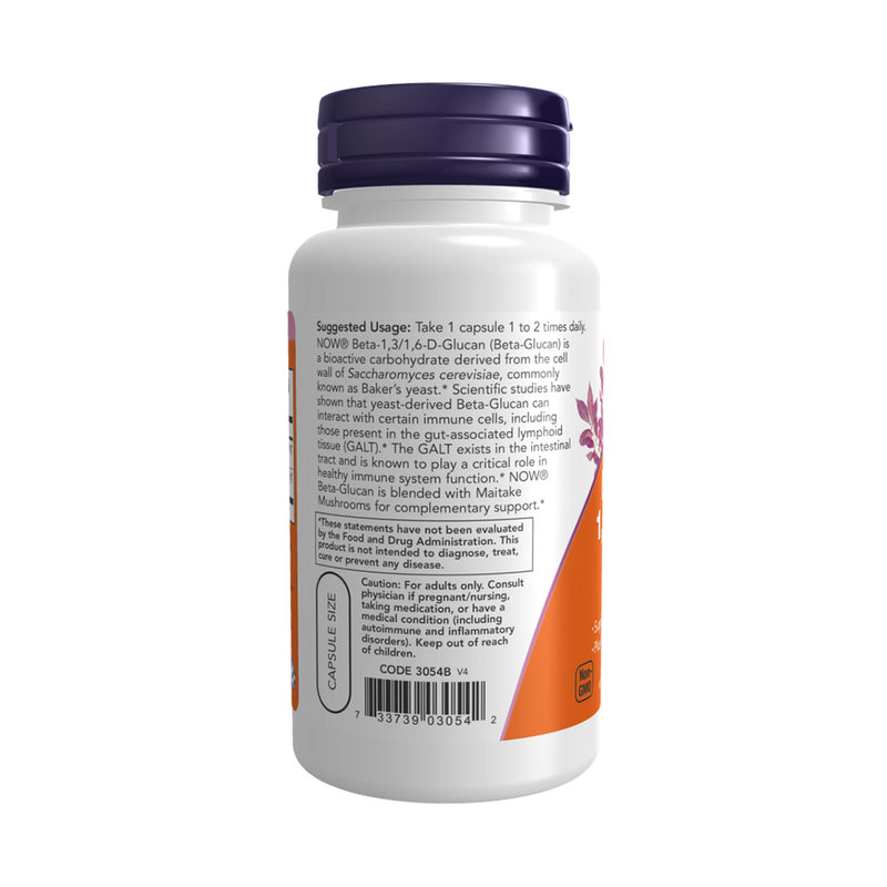 NOW Foods Beta - 1,3/1,6-D-Glucan, 100mg  - 90 vcaps