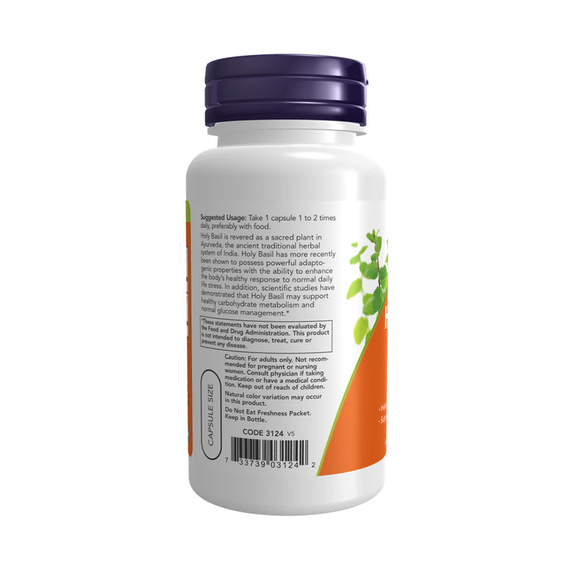 NOW Foods Holy Basil Extract, 500mg  - 90 vcaps