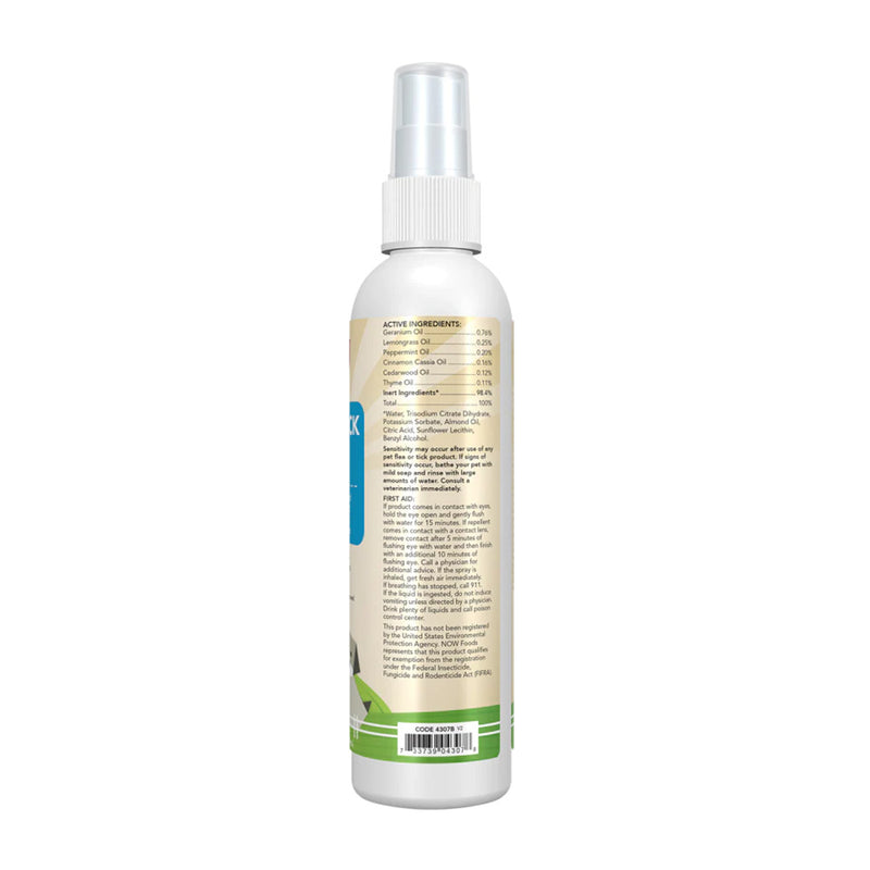 NOW Foods Pets, Flea & Tick Spray for Dogs  - 237 ml.