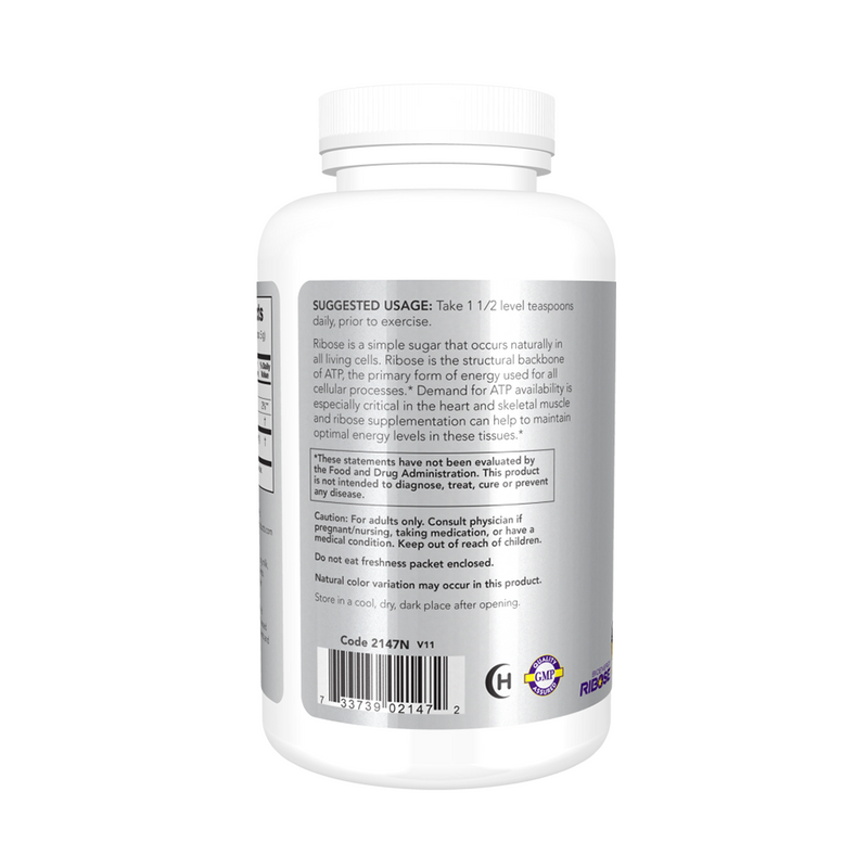 Now Foods D-Ribose powder 227 grams / 5000 mg