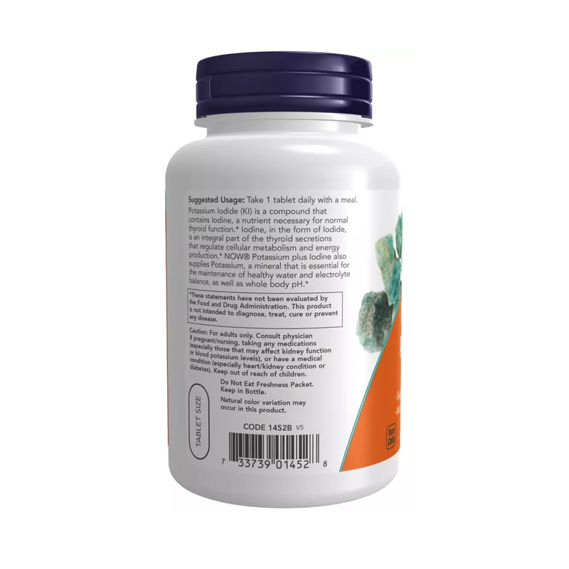 Now Foods Potassium plus Iodine, 180 tablets