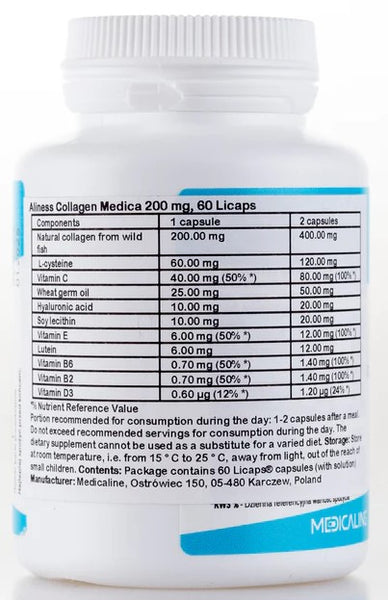 Aliness Collagen Medica Forte 200 mg LICAPS 60 capsules – Miss Lamonique