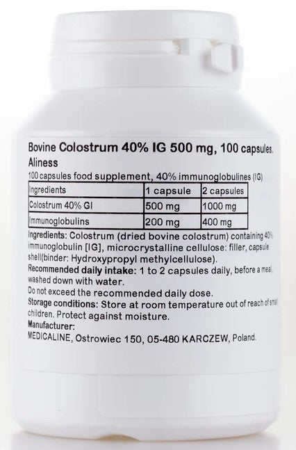 Aliness COLOSTRUM BOVINE 500 mg 100 capsules