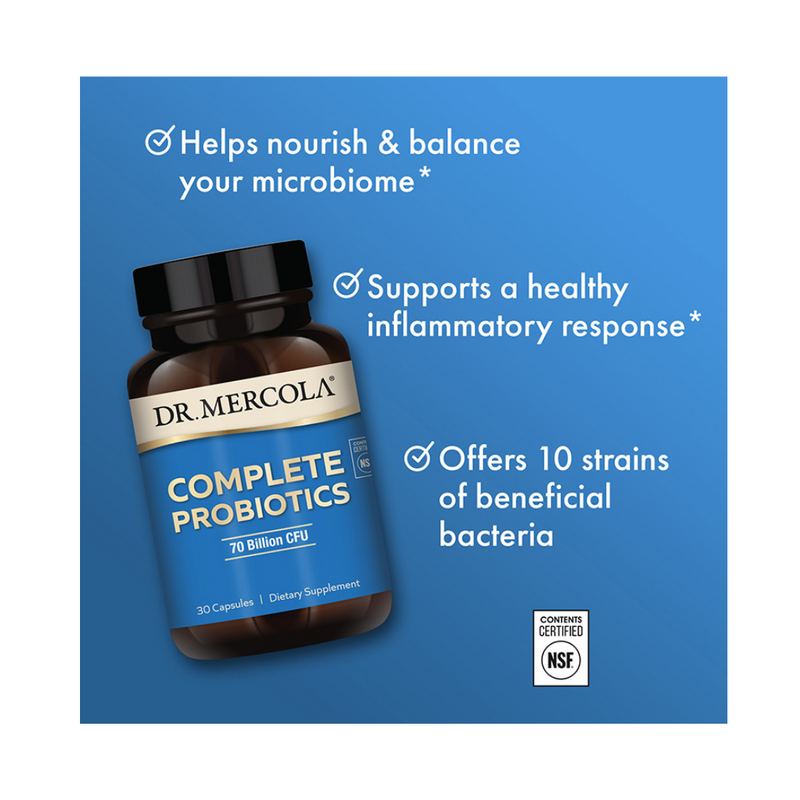 Dr. Mercola Complete Probiotics 70 billion 10 strains, 30 capsules