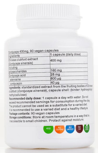 Aliness Cordyceps 40/7/0.2/0.01 400mg 90 capsules