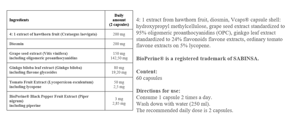 PharmoVit Herballine Cardiozin™ circulatory system, 60 capsules