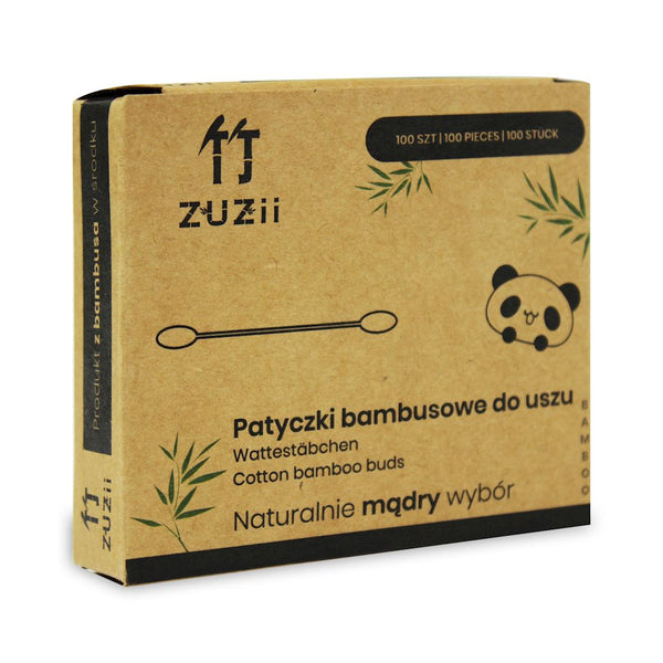 ZUZII BAMBOO HYGIENE STICKS WITH COTTON 100 pcs.