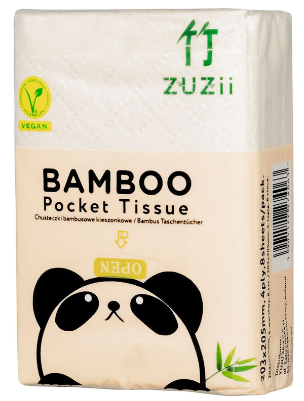 ZUZII BAMBOO POCKET WIPES 8 x 8 pcs