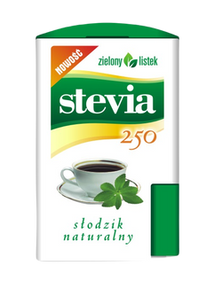 ZIELONY LISTEK STEVIA LOZZLES IN A DISPENSER (250 pcs) 13 g - GREEN LEAF