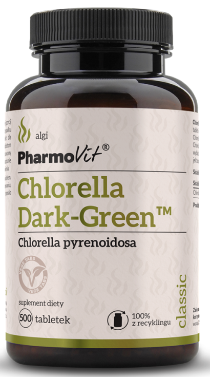 PHARMOVIT CHLORELLA DARK GREEN (1500 mg) GLUTEN-FREE 500 TABLETS