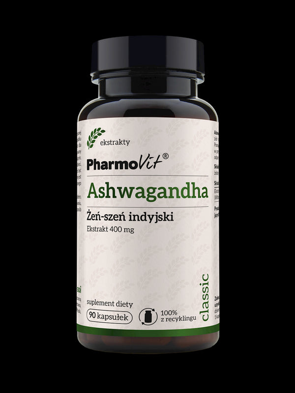 PHARMOVIT ASHWAGANDHA EXTRACT (400 mg) GLUTEN-FREE 90 CAPSULES