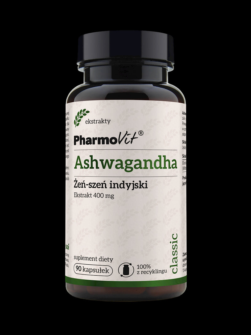 PHARMOVIT ASHWAGANDHA EXTRACT (400 mg) GLUTEN-FREE 90 CAPSULES