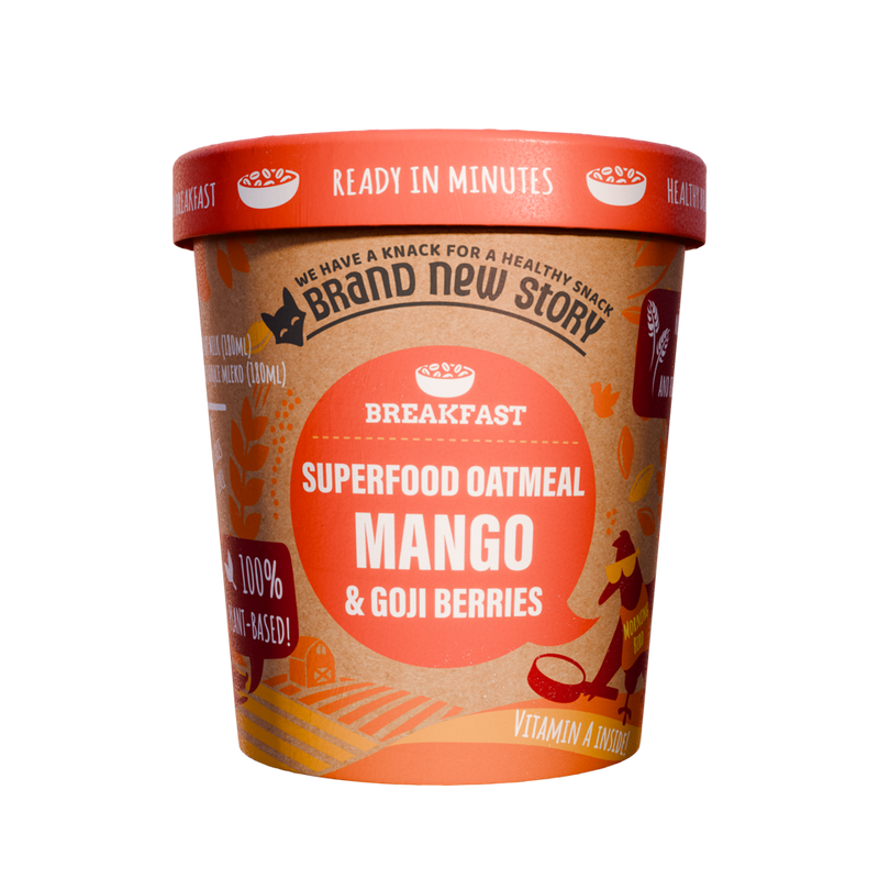 BRAND NEW STORY OATMEAL WITH MANGO AND GOJI BERRIES 70 g