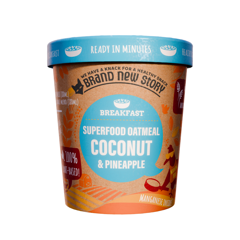 BRAND NEW STORY COCONUT AND PINEAPPLE OATMEAL 70 g