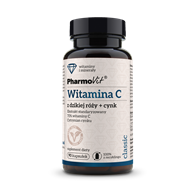 PHARMOVIT VITAMIN C FROM WILD ROSE + ZINC GLUTEN-FREE 90 CAPSULES