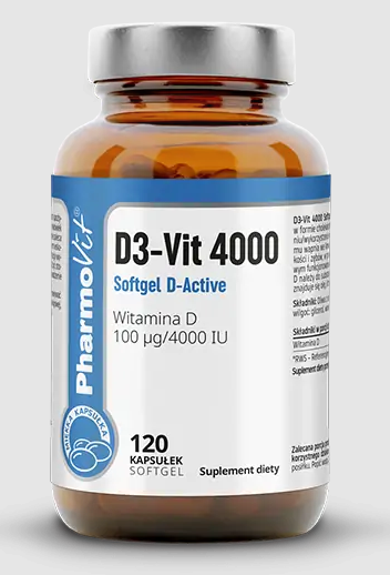 PHARMOVIT VITAMIN D3-VIT 100 µg (4000 IU) GLUTEN-FREE 120 CAPSULES