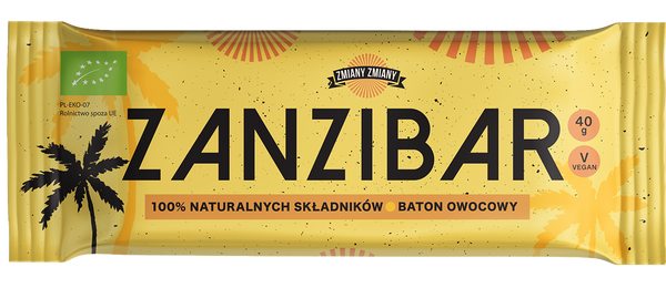 ZMIANY ZMIANY FRUIT BAR "ZANZIBAR" GLUTEN-FREE ORGANIC 40 g - CHANGES CHANGES