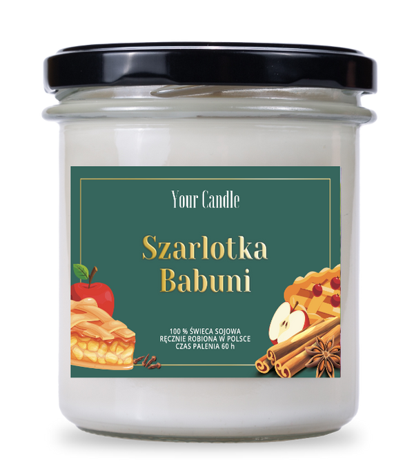 YOUR CANDLE GRANDMA'S APPLE PIE SCENTED SOY CANDLE 300 ml - Your CANDLE (SEASONAL PRODUCT)