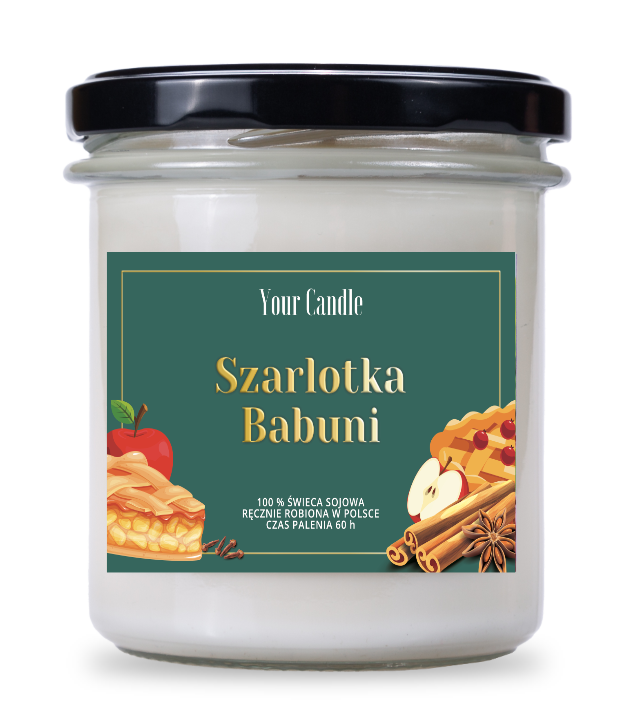 YOUR CANDLE GRANDMA'S APPLE PIE SCENTED SOY CANDLE 300 ml - Your CANDLE (SEASONAL PRODUCT)