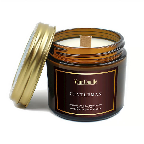 YOUR CANDLE SCENTED SOY CANDLE WITH WOODEN WICK GENTLEMAN 120 ml - Your CANDLE