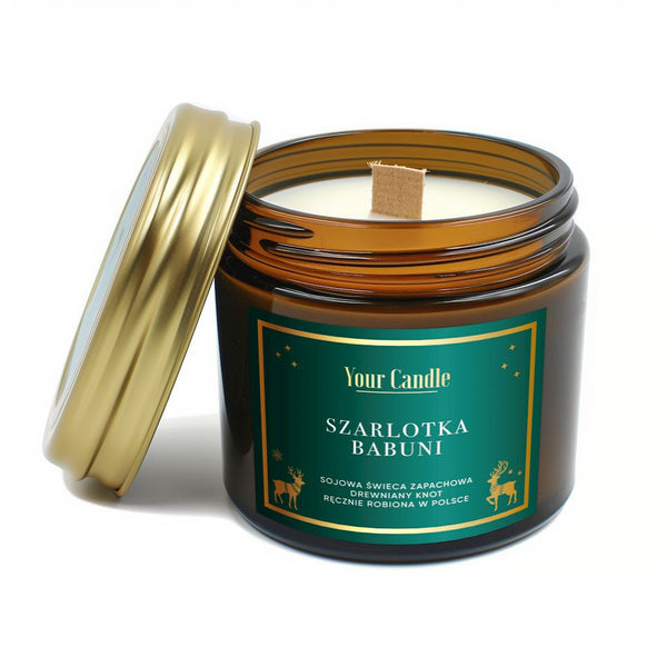 YOUR CANDLE SCENTED SOY CANDLE WITH WOODEN WICK GRANDMA'S APPLE PIE 120 ml