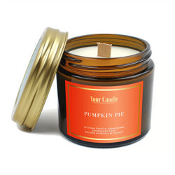 YOUR CANDLE SCENTED SOY CANDLE WITH WOODEN WICK PUMPKIN PIE 120 ml