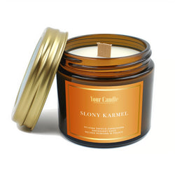 YOUR CANDLE SCENTED SOY CANDLE WITH A WOODEN WICK, SALTED CARAMEL 120 ml