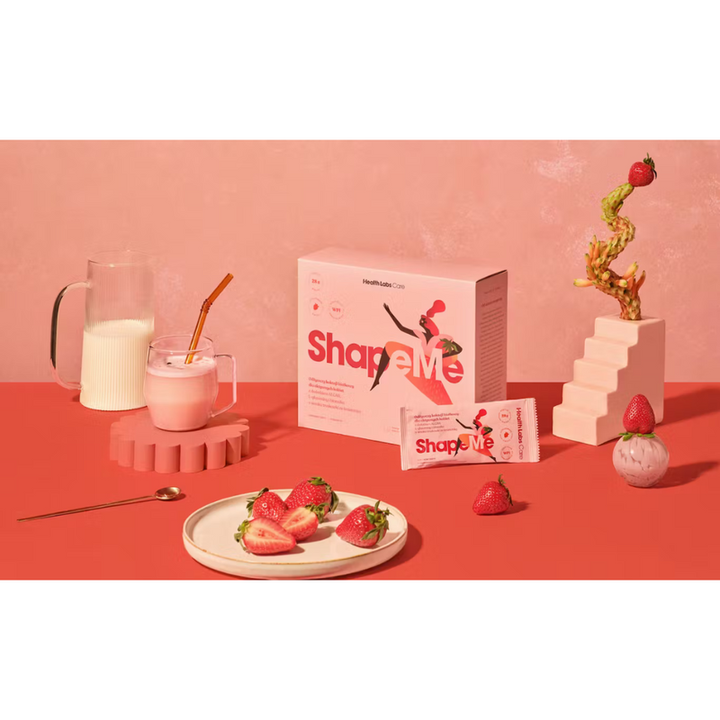 HealthLabs ShapeMe Nutritious protein shake with strawberries and cream flavour (15 sachets)