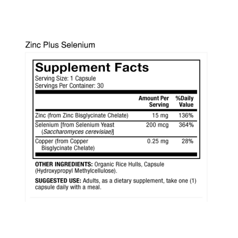 Dr. Mercola Zinc plus Selenium, 30 capsules