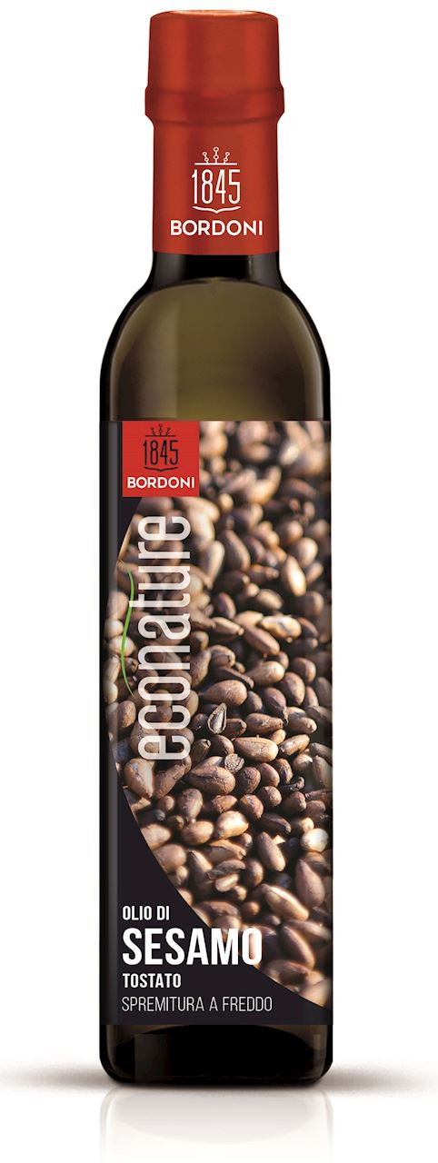 BORDONI SESAME OIL (FROM ROASTED SEEDS) COLD PRESSED ORGANIC 250 ml