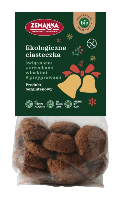 ZEMANKA CHRISTMAS COOKIES WITH WALNUTS AND SPICES, GLUTEN-FREE ORGANIC 100 g