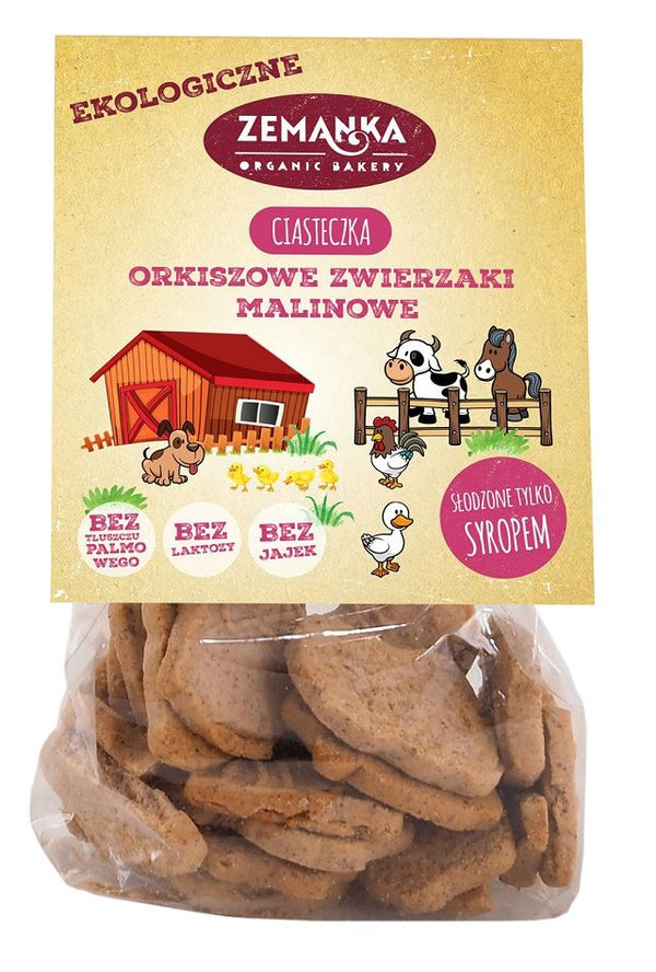 ZEMANKA SPELLED COOKIES WITH RASPBERRIES ORGANIC ANIMALS 100 g
