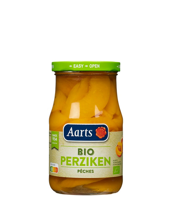 AARTS PEACH SLICES IN LIGHT SYRUP ORGANIC 350 g (190 g) (JAR)