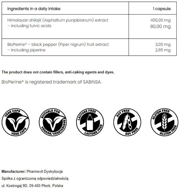 PharmoVit Mumio extract, 60 capsules