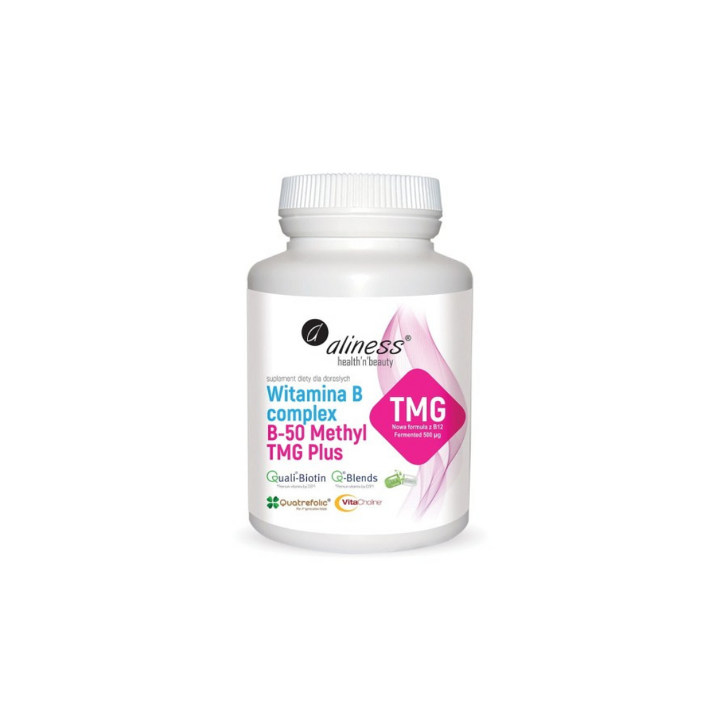 Complexe De Vitamines B-50 Methyl Avec TMG Aliness - 100 Capsules - Complément Alimentaire Neuf