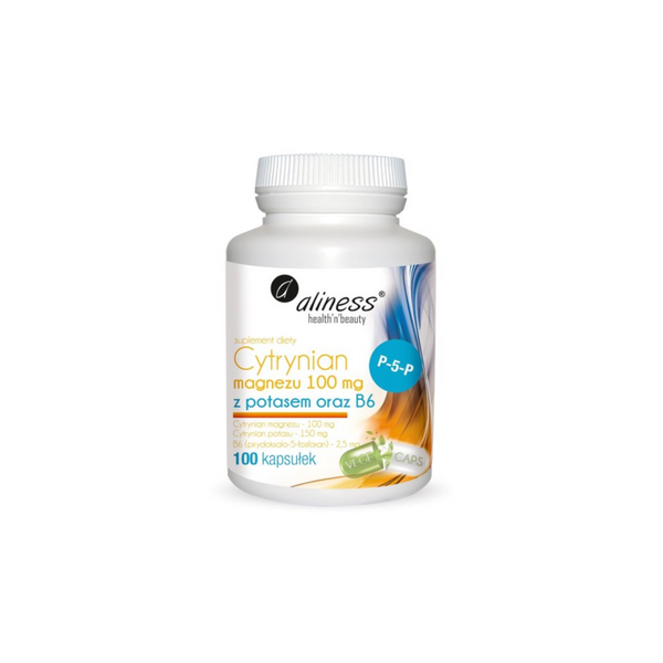 Aliness Magnesium Citrate 100 mg with potassium 150 mg and B6