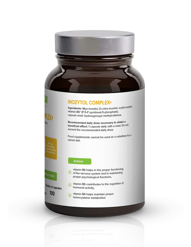 Biowen Inositol Complex+ (Myo-inositol + D-chiro-inositol + Scyllo-inositol), 100 capsules