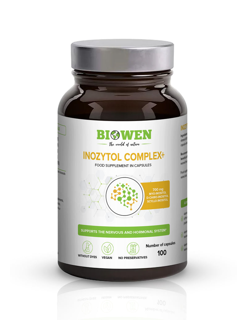 Biowen Inositol Complex+ (Myo-inositol + D-chiro-inositol + Scyllo-inositol), 100 capsules