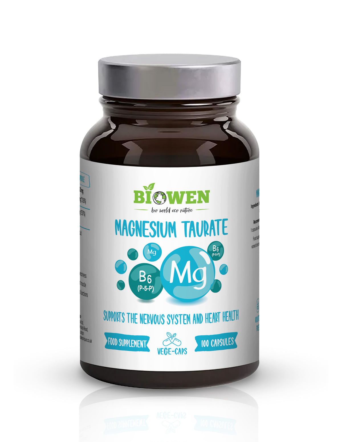 Malate De Magnésium Aliness 100 Mg + Vitamine B6 (P-5-P) – 100 Gélules, Complément Quotidien