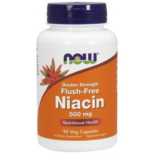 NOW Foods Niacin Flush-Free - 500mg (Double Strength)  - 90 vcaps