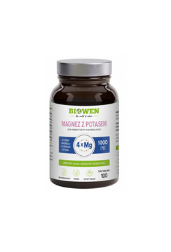 Biowen New Magnesium with potassium 1000 mg, 100 vegan capsules